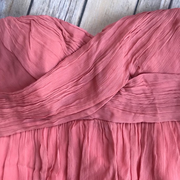 NWT J. Crew Salmon Taryn Dress Silk Chiffon Sz 2 - Picture 4 of 8